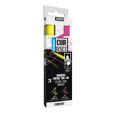 Setacolor cuir marqueur pointe extra-fine - Set de 2 (jaune fluo et rose fluo)