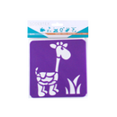 Pochettes de 6 pochoirs plastique - 8 modèles