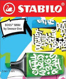 Etui de 3 surligneurs vert, jaune et bleu STABILO BOSS MINI by Snooze One