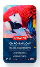 Boîte métal 24 crayons de couleurs Chromaflow