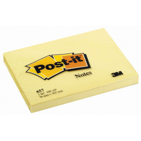 Notes Post-it® 657 jaune pastel - Post-it® 