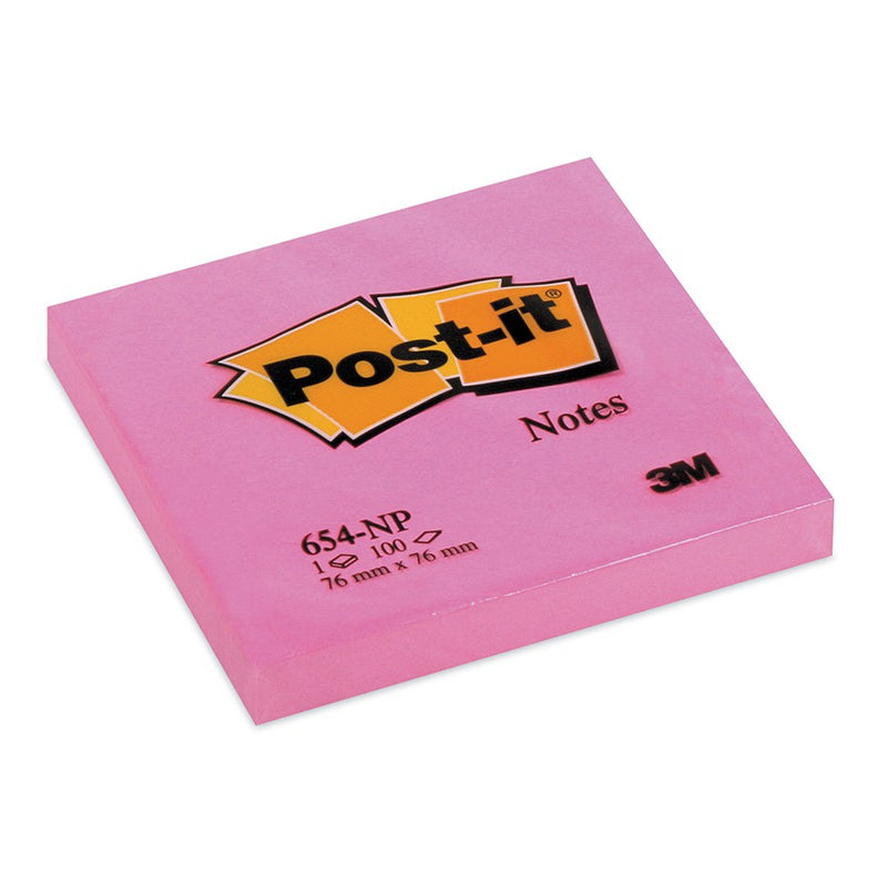 Notes Post-it® 654-N couleur néon mono-couleur