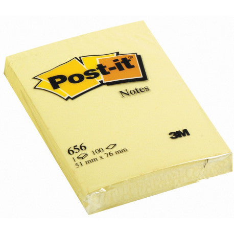 Notes Post-it® 656 jaune pastel - Post-it® 