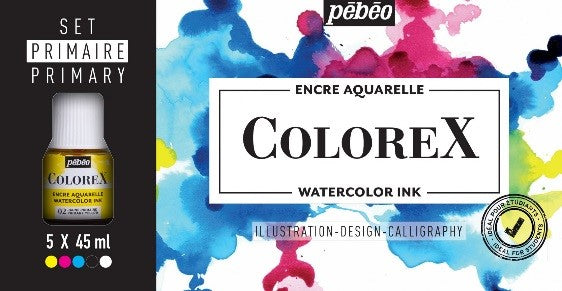 Encre Colorex 45 ml - Set de 5 couleurs primaires