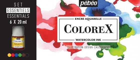 Encre aquarelle Colorex - Set de 5 x 45 - Scrapmalin