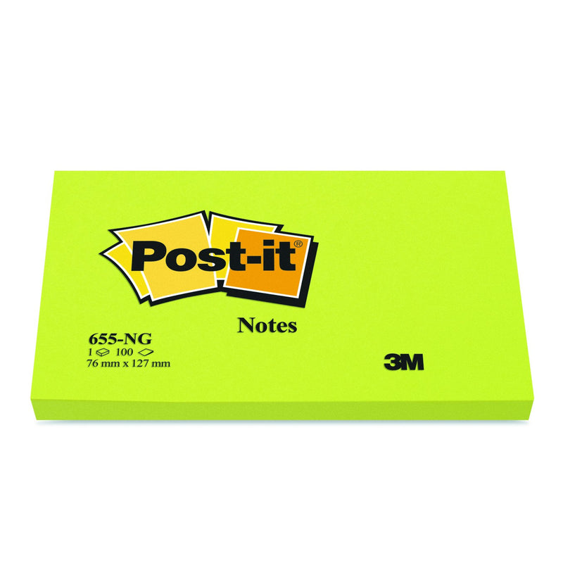 Notes Post-it® 655-N couleur néon mono-couleur