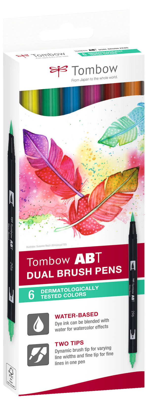 Feutre dual brush pen ABT étui 6 dermatesté