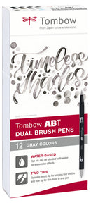 Feutre dual brush ABT boîte 12 "Tons de gris"