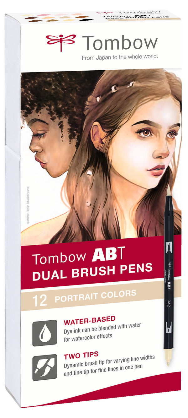 Boîte de 12 Feutre dual brush ABT "Portraits"