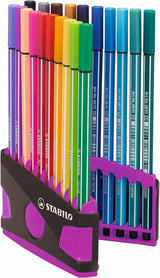 Etui Colorparade de 20 feutres de dessin pointe moyenne STABILO Pen 68