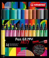 Pochette de 24 feutres pointe biseautée Pen 68 MAX ARTY