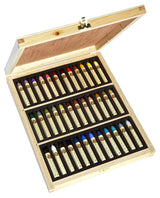 Coffret bois de 36 pastels à l'huile