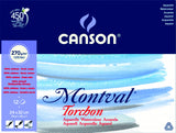 Papier aquarelle Montval bloc 270gr Grain Torchon