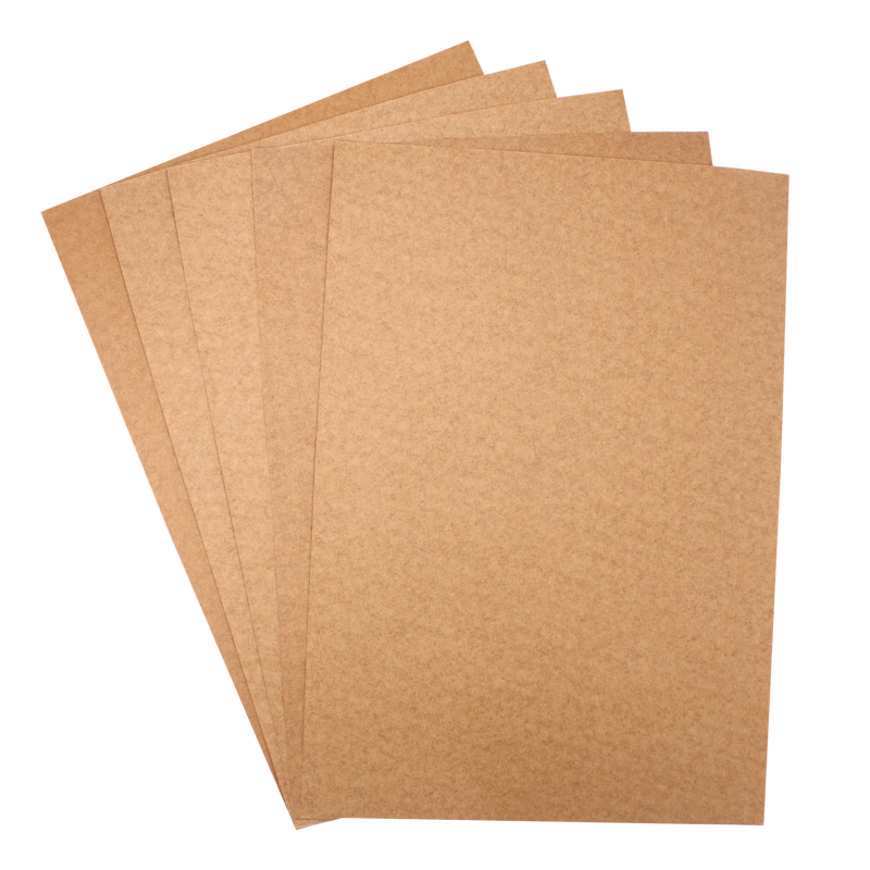 Pochette de 5 feuilles papier A4 imitation cuir - 100% végétal