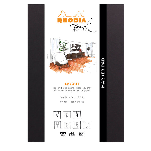 Bloc Marker Pad Rhodia Touch 100g/m²