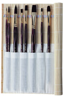 Pochette 8 brosses synthétiques acrylique étude 3