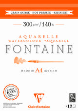 Bloc aquarelle Fontaine Grain Satiné 300g/m²