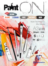 Bloc Paint'on encollé Couleurs assorties 24 feuilles 250g