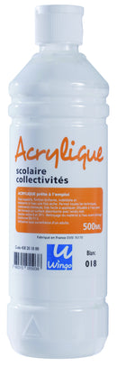 Peinture acrylique scolaire - 500ml