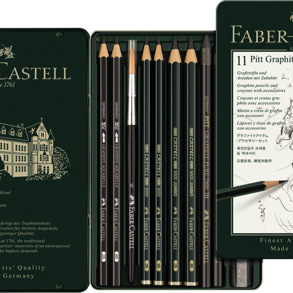 Crayon graphite aquarelle mine 3 3 mm 2b noir x 6 faber-castell - La Poste