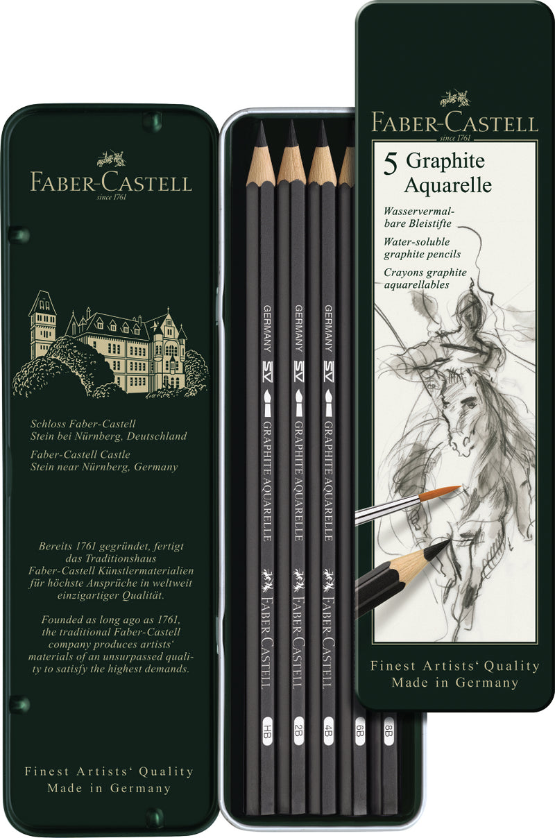 Set de 5 Crayons Graphite Aquarelle - Faber Castell