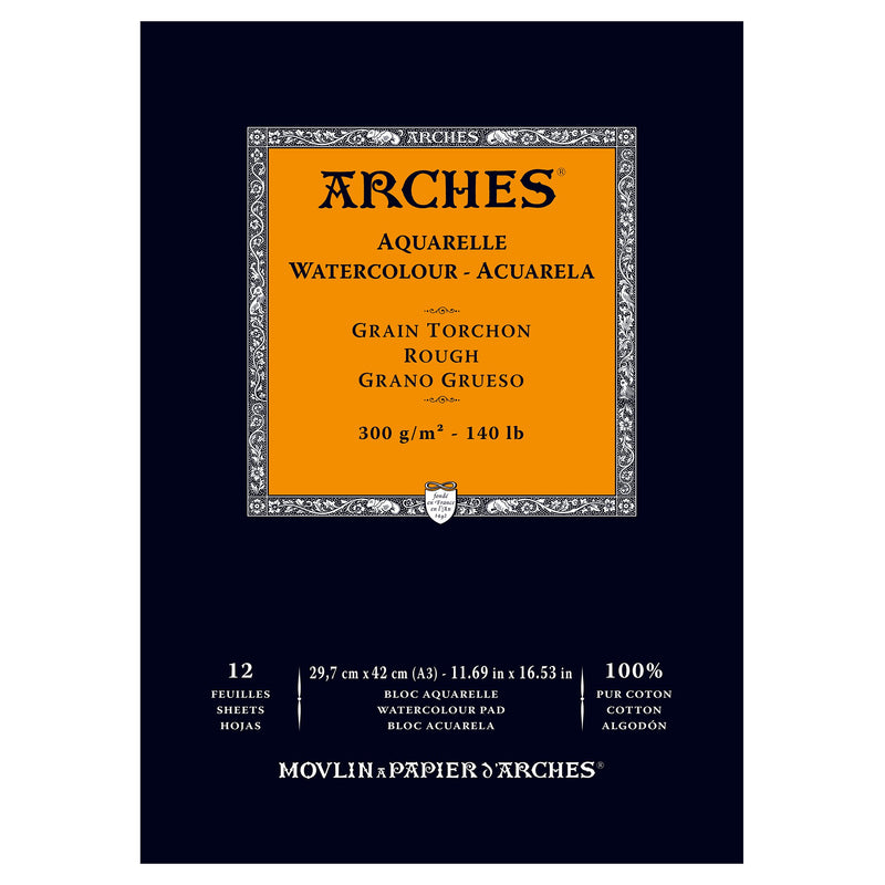 Arches- Bloc Enc 23x31 12H Aquarelle 100% Satin 300g Nat, A1795097, Blanc Naturel - 8