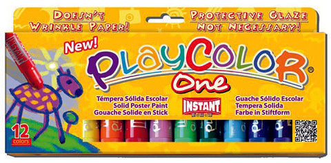 Gouache Playcolor 12 sticks solides de 10gr