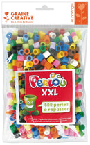 Sachet 500 Perles à repasser Perlou XXL diamètre 10mm