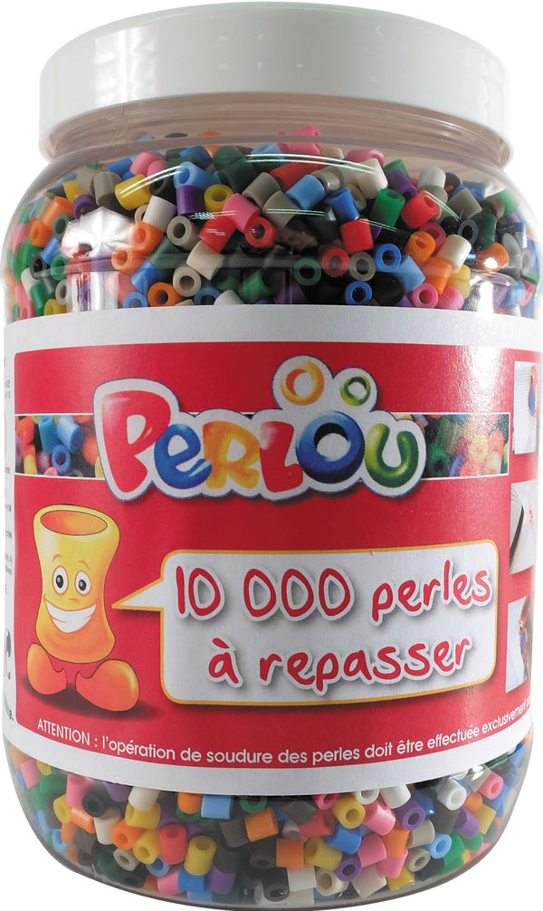 Baril 500g de 10 000 Perles à repasser Perlou