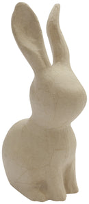 Lapin en papier maché à décorer 2.5 x 7.5 x 21.5 cm