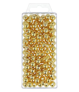 Perles métallisées en plastique couleur Or