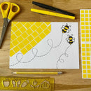 Gommettes carrées-3 tailles-8 couleurs -960 pièces