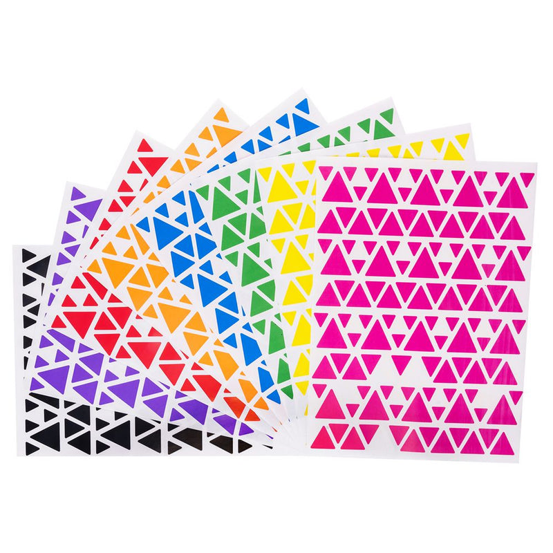 Gommettes triangles-4 tailles-8 couleurs -1024 pièces