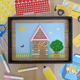 Gommettes triangles-4 tailles-8 couleurs -1024 pièces