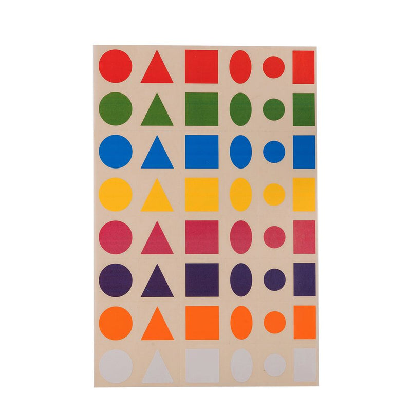 Gommettes géométriques - 8 couleurs - 6 formes -144 pièces