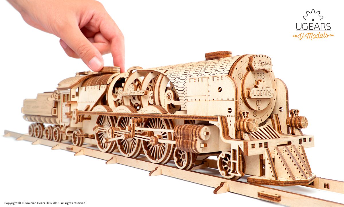 Maquette Train En Carton à Assembler - 190x110x40mm | Activité Enfant DIY à Partir De 8 Ans