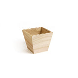 Cache pot en bois bord ondulé