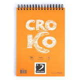 Album Croko spiralé 120 Feuilles, Papier Léger 90g/m², Idéal pour Croquis et Esquisses