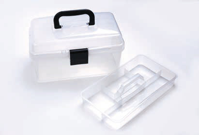 Boîte de rangement transparente 26x16,5x14cm