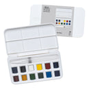 Boîte de 12 1/2 godets de peinture d'aquarelle fine Cotman