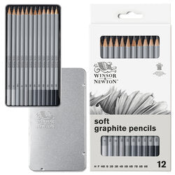 Boîte métal de 12 crayons graphite tendres Studio collection