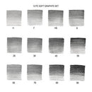 Boîte métal de 12 crayons graphite tendres Studio collection