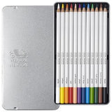 Boîte métal de 12 crayons couleurs aquarellables
