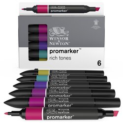 Marqueur Promarker assortiment 6 tons riches