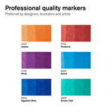 Marqueur Promarker Brush assortiment 6 tons riches