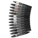Marqueur Promarker Brush assortiment 12 tons gris