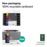 Marqueur Promarker Brush assortiment 12 tons vibrants