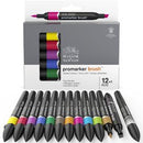 Marqueur Promarker Brush assortiment 12 tons vibrants