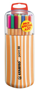Etui Zebrui de 20 stylos-feutres pointe fine STABILO point 88