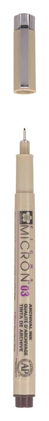 Feutre Pigma Micron 0,35 mm pointe calibre 03